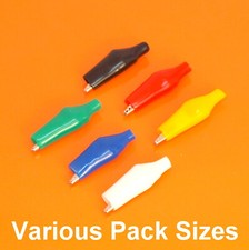 Insulated Crocodile Alligator Clips Test Lead Connectors Battery 5A Clamps 27mm