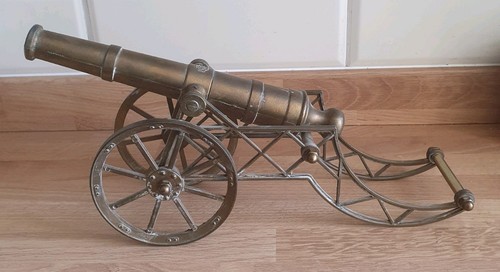 Vintage heavy brass cannon - heavy,