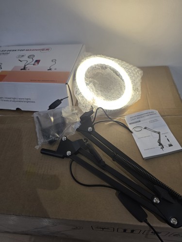 Led desktop magnifier table - led,