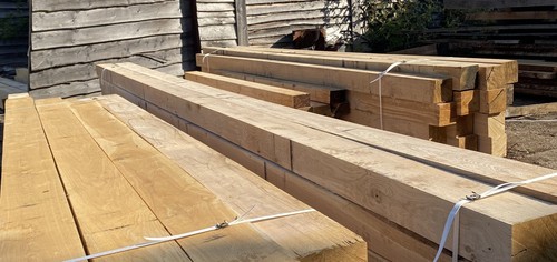 Green english oak beams - english,