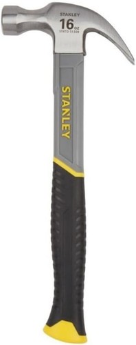 Stanley fibreglass claw hammer - stanley,