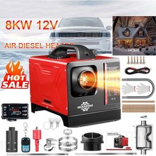 Diesel Air Heater 8KW 12V/24V 220-240V w/LCD Bluetooth App for Motorhome Garage