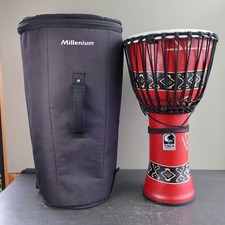 12" Toca Percussion Fibreglass Djembe in Case
