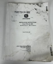 JOHN DEERE OPERATOR INSTALLATION INSTRUCTION MANUAL FRONT PTO KIT 4WD M176706