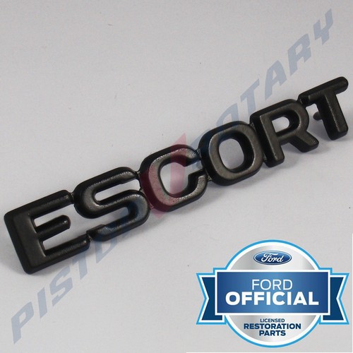 Escort boot badge chrome - badge, ,chrome