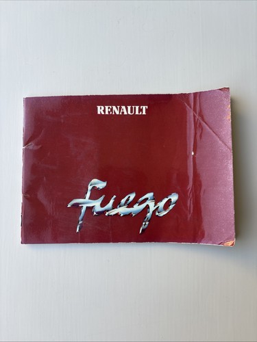 Renault fuego owners manual - renault,