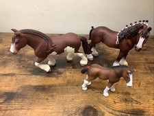 Retired Schleich Clydesdale Horse Family 2015