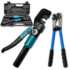 16 Ton Hydraulic Crimper Wire Battery Cable Lug Terminal Crimping Tool + 8 Dies