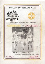 GAA - Antrim v Galway 17/11/1988 National Hurling League Casemount Park, Belfast