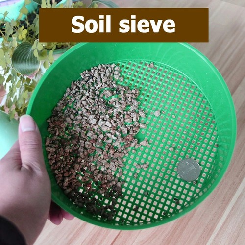 Plastic soil sieve - soil,