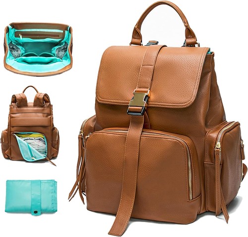 Leather baby changing bag - baby,