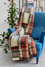 TARTAN MERINO WOOL Throw WOOL BLANKET NATURAL BED COVER PAD KING SIZE DOUBLE 