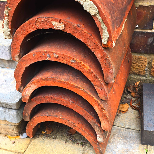 Red clay barrel - barrel, tiles