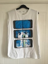 CyberDog London Anime Girl With The Gun Rave Techno T Shirt Medium Sleeveless