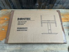 BONTEC TV Stand Black Glass Base