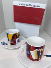 Graham Knuttel TWO Espresso Cups Tipperary Crystal “Cafe Collection” NEW IN BOX