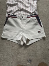 Fila Bjorn Borg MK2 Tennis Shorts 1980 US Open Final Vintage, Size Small