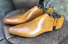 Antique vintage wooden shoe last's factory moulds stretchers shop display No2