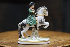 Antique Ernst Bohne & Sons Porcelain Figure – Napoleon on Horseback – 13cm high