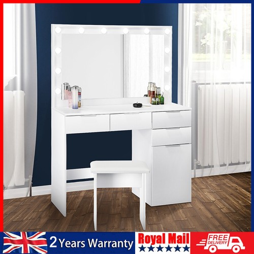 Large white dressing table - white,