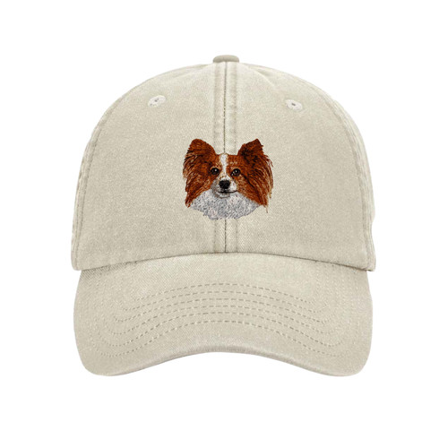 Papillon embroidered baseball - papillon,