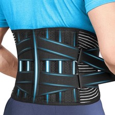 Back Support Belt Neoprene Lower Lumbar Brace Sciatica Pain Relief Men & Women