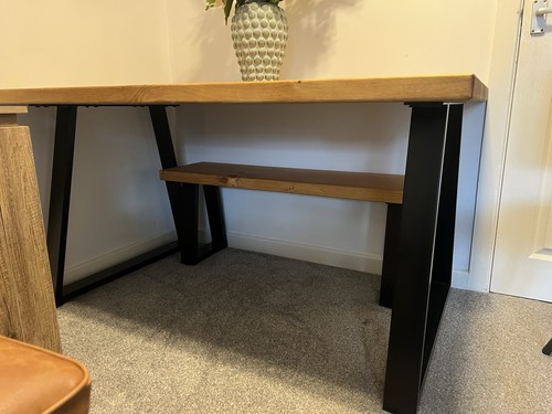 Antique oak with bench - with, 2