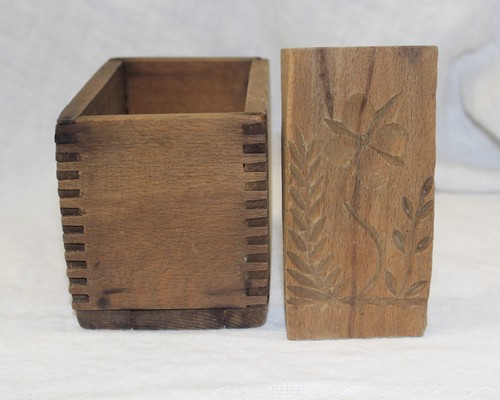 Antique wood rectangle - antique, butter