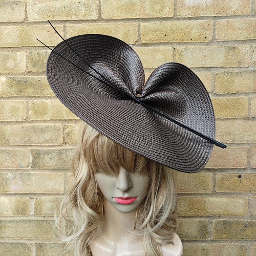 Dark brown fascinator black - dark,