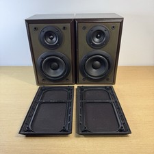 Technics Pair Vintage Hifi Speakers SB-HD50A Dark Wood 60W 6ohm Tested Working 