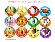 NEWS - 2 Sets of 6 Champagne Capsules - GENERIC (Shadows and Aromas)