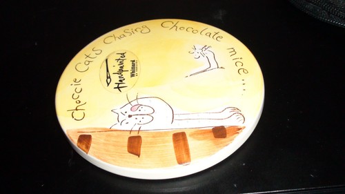 Whittard ceramic cat coaster - cat,