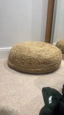 John Lewis Jute Pouffe Natural