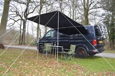 Campervan Caravan Awning sun canopy by WILD EARTH 2.4 X 2.4m DARK GREY SQUARE