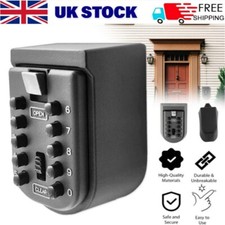 Outdoor High Security Wall Mounted Push Button Key Safe Box Lock Storage 4-Digit