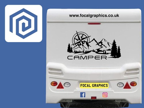 Camper mountain wood vinyl - camper,