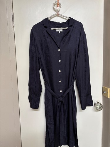 Navy silk liberty - liberty, dress