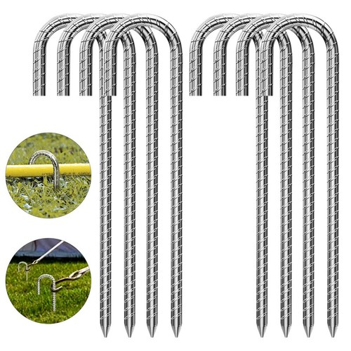 Shaped rebar stakes - j-shaped,