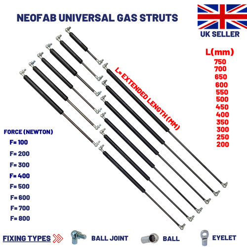 Universal gas struts - 1x,