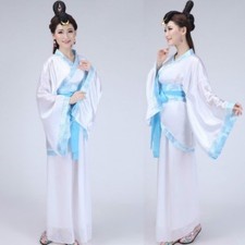 Women Chinese Ancient Costume Long Sleeve Hanfu Dress Performance Outfit Cosplay
