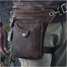 Genuine Leather Vintage Waist Pack Messenger Shoulder Drop Leg Thigh Hip Bag Bum