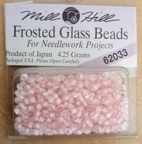 Mill hill frosted glass beads - glass,