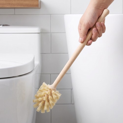 Durable wooden toilet brush - durable,