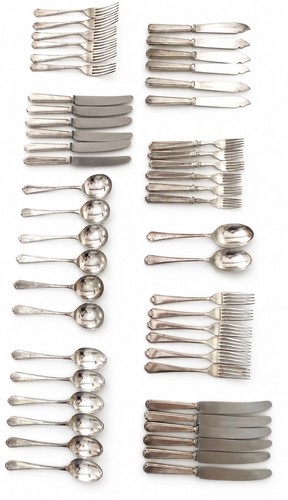 Silver plated cutlery set - plated, 50
