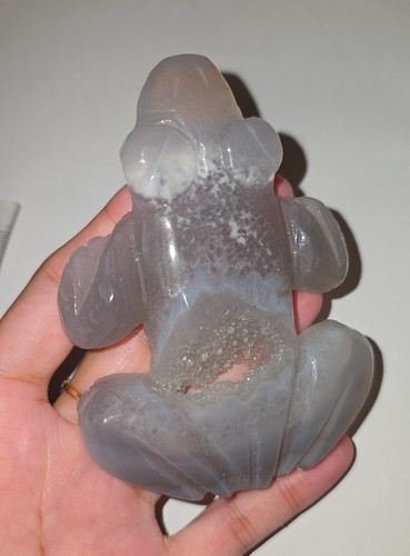 Crystal agatr druzy frog - crystal,