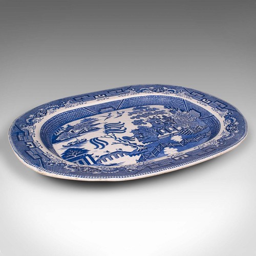 Antique willow pattern serving - pattern,