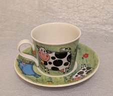 Dunoon Funky Farm Cup & Saucer Designed by Jane Brookshaw Christmas Gift