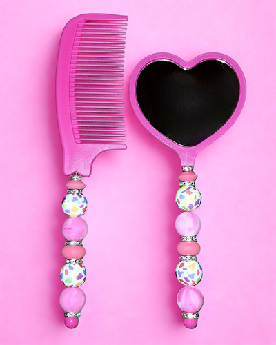 Handmade beaded comb and - handmade,