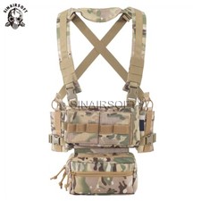 Tactical MK3 Chest Rig Micro Fight Chassis SACK Pouch Harness Carrier w/ Mag Bag