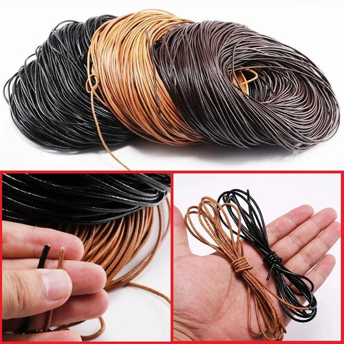 Genuine leather cord - 2/5m,